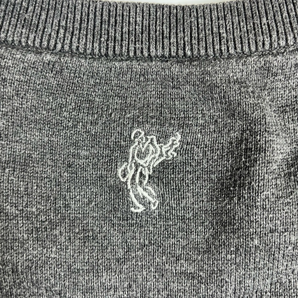 Ashworth Argyle Sweater Vest XL Gray Orange 100% Cotton Golfcore Preppy - Picture 8 of 10